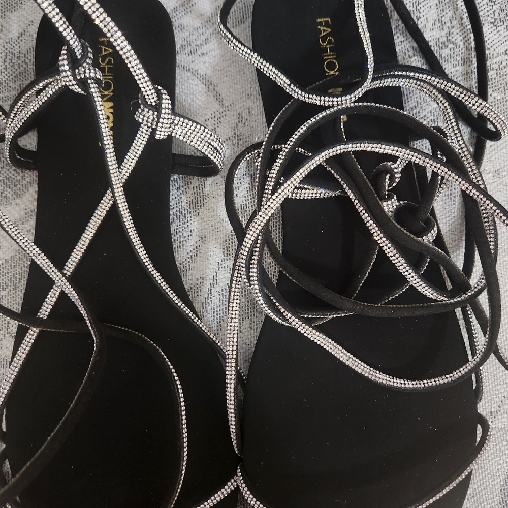 Fashion Nova laceup woman's sandals